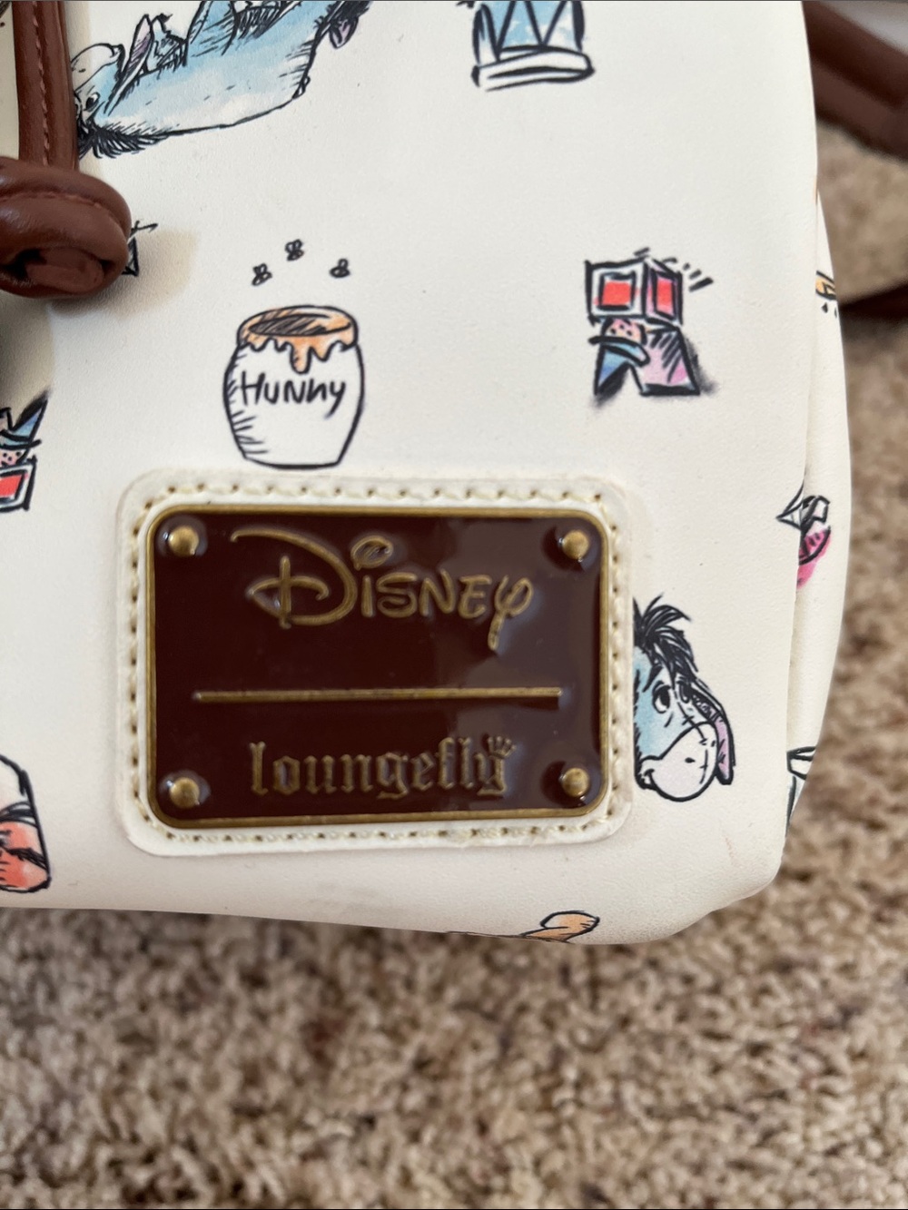 Loungefly Disney Cream & Brown Winnie the Pooh Mini Backpack - Picture 3 of 8